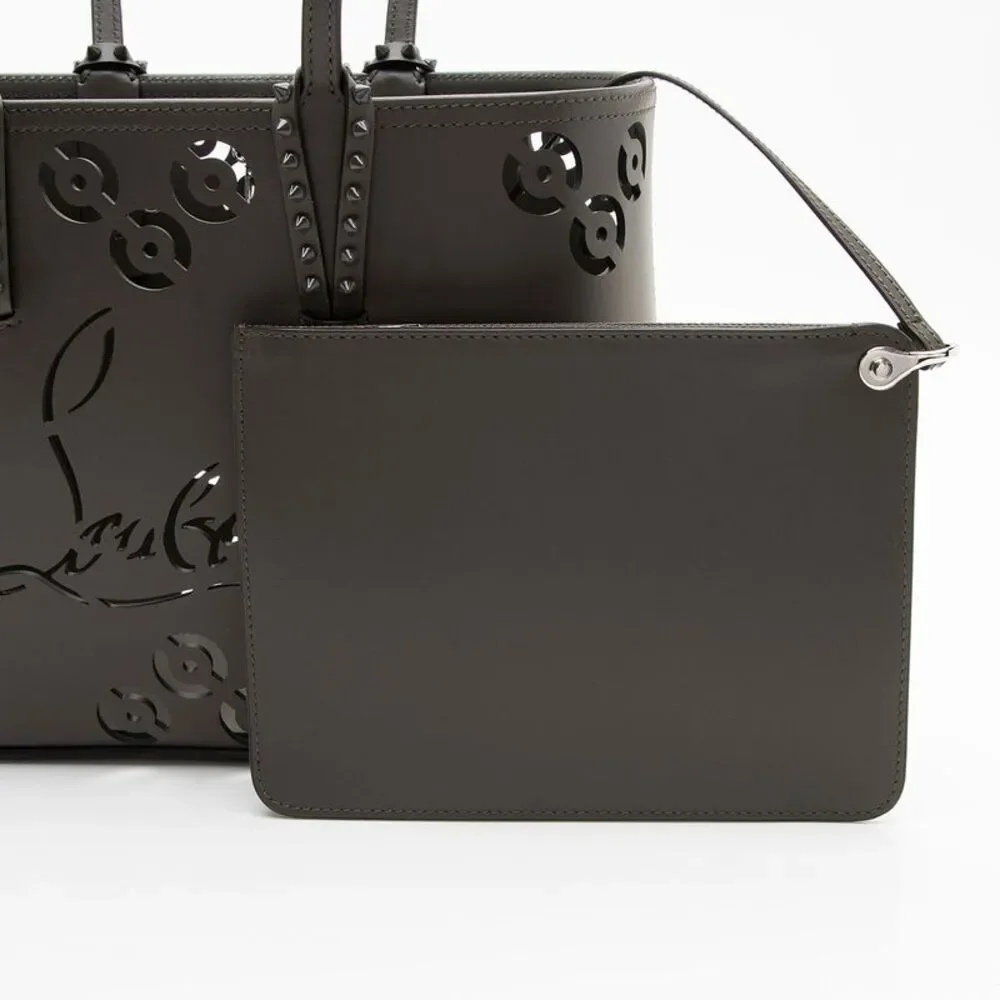 Christian Louboutin Gray Laser-Cut Tote